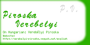 piroska verebelyi business card